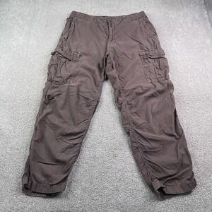 Aigle Pants Mens 34x30 Brown Cargo Lightweight Drawstring Outdoor Hiking‎